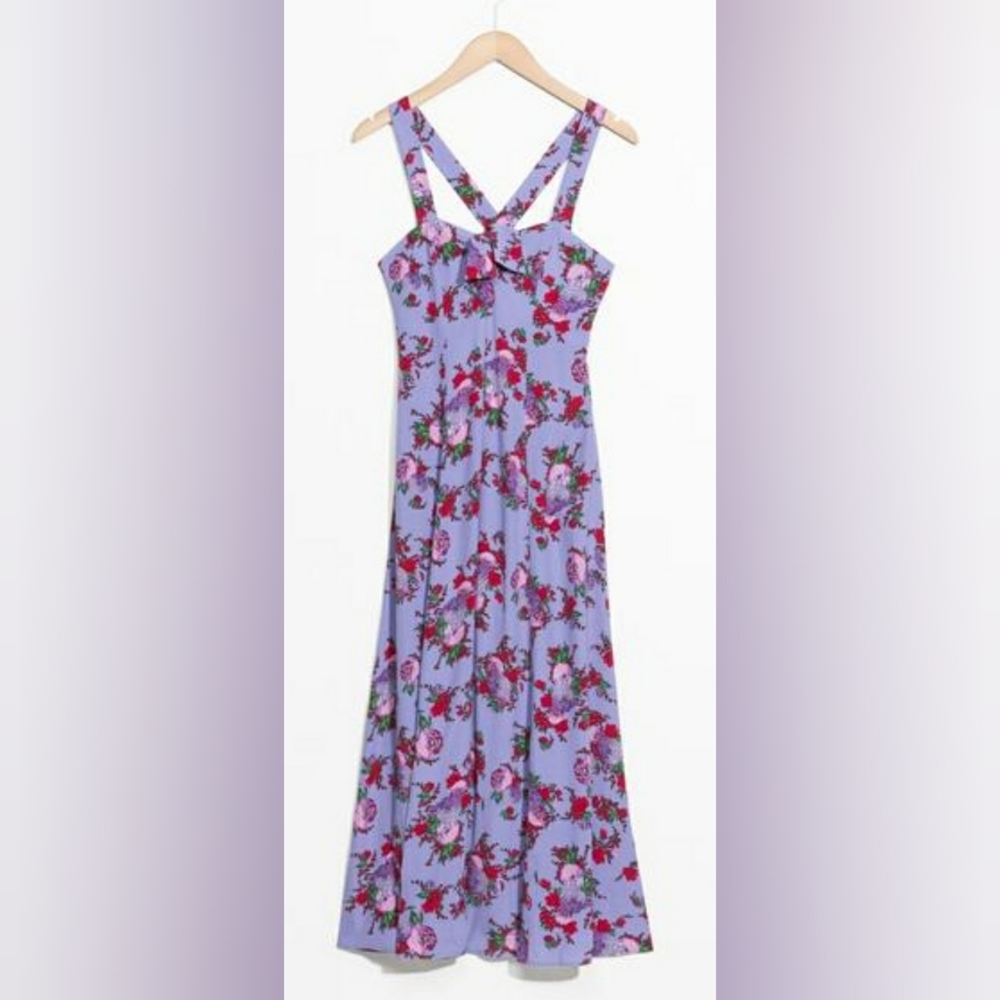 & Other Stories Lilac Floral Maxi Sundress NWT 12